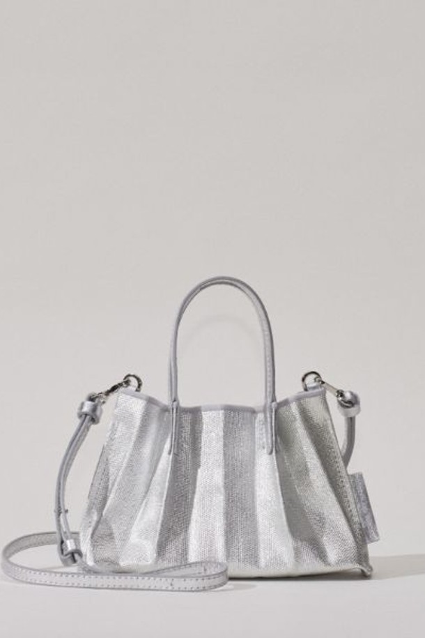 JOSEPH AND STACEY - 가방/지갑 - Lucky Pleats Canvas Coated Baby Bag Matt Silver