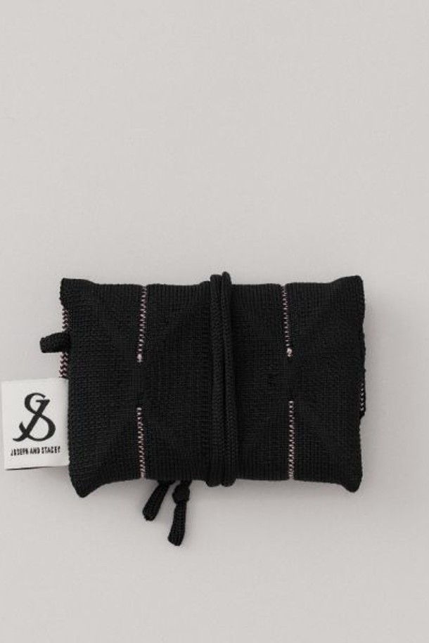 JOSEPH AND STACEY - 가방/지갑 - Lucky Pleats Knit Card Wallet Kuromi Rich Black