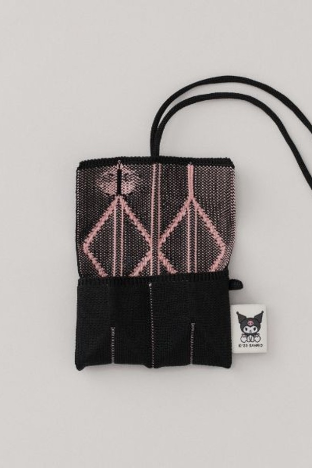 JOSEPH AND STACEY - 가방/지갑 - Lucky Pleats Knit Card Wallet Kuromi Rich Black