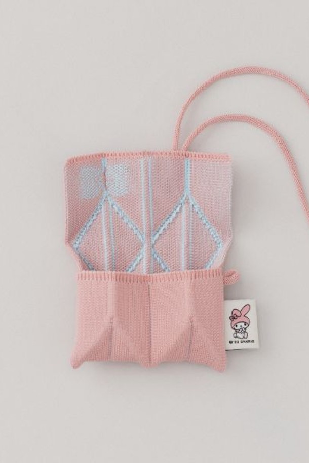 JOSEPH AND STACEY - 가방/지갑 - Lucky Pleats Knit Card Wallet My Melody Blossom Pink