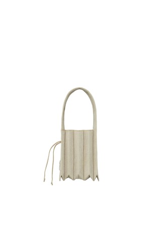 Lucky Pleats Knit S Starry Shell Beige