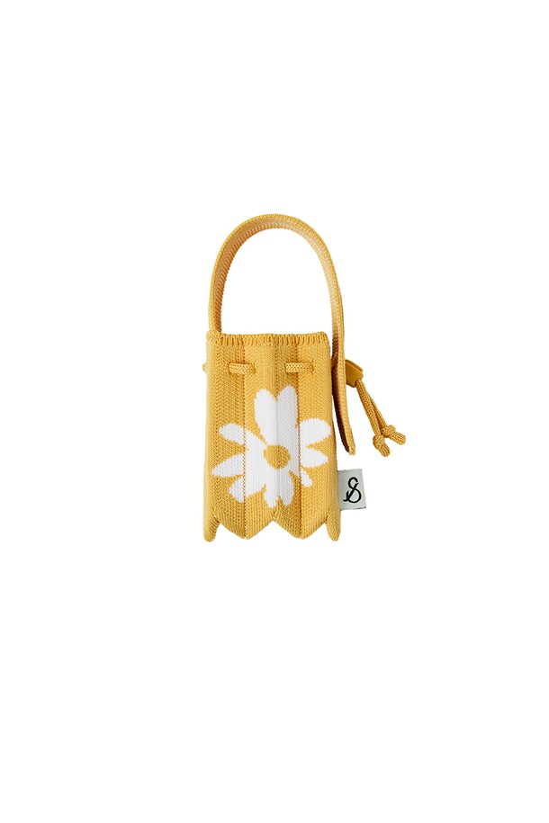 JOSEPH AND STACEY - 클러치/파우치 - Lucky Pleats Knit Nano Bag Daisy Sunrise Yellow