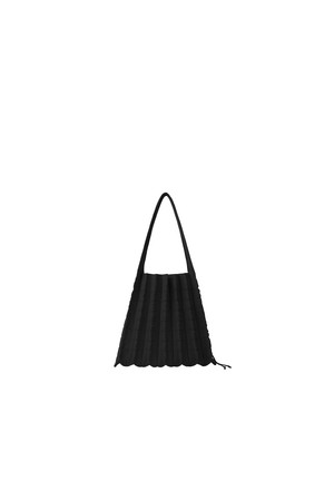 Lucky Pleats Knit L Fiori Rich Black