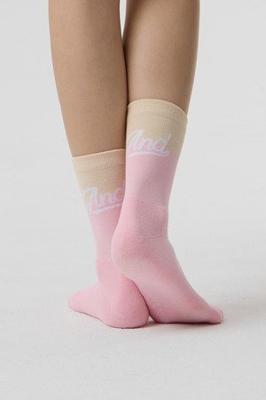 ANDGOLF Slim Fit Socks Pink Ivory_PINK-a