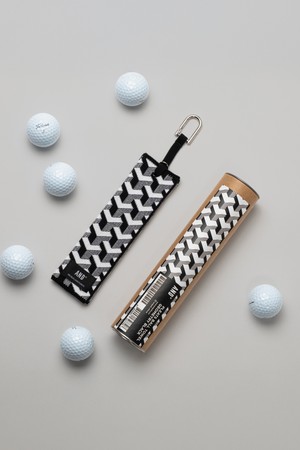 ANDGOLF Pleats Ball Towel Geometry Black_BLACK-a