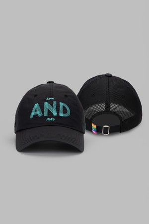 ANDGOLF Love and Hate Mesh Ball Cap Black_BLACK-a