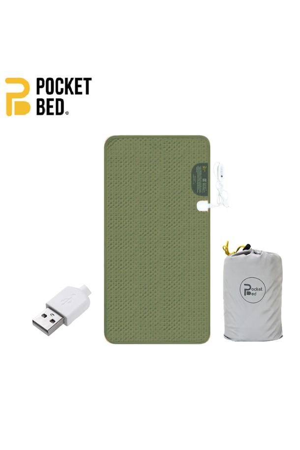 POCKET BED - 기타 - 포켓베드 USB 1구 전기온열매트 여행/낚시/캠핑/차박/백팩 휴대용 접이식 온열매트