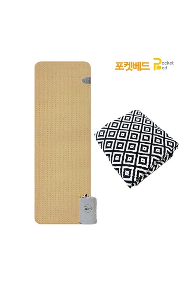 POCKET BED - 기타 - NEW 포켓베드 카본 오가닉+매직커버 세트_휴대용 해외여행/캠핑/1인용 온열매트