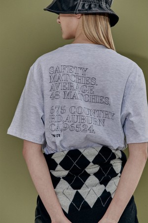 [21FW] BACK PRINTED T-SHIRT - LIGHT GREY