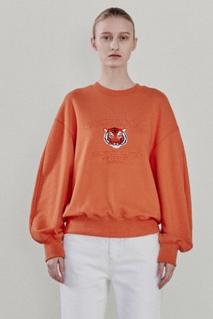 [21FW] TIGER EMBROIDERED SWEATSHIRT - ORANGE