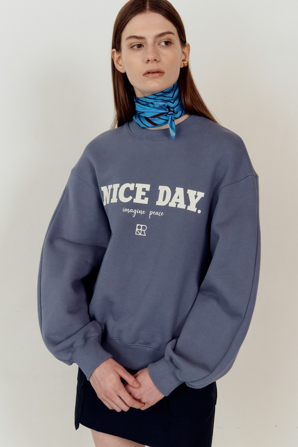 EN OR - 긴소매 티셔츠 - [22SS] NICEDAY SWEATSHIRT - BLUE