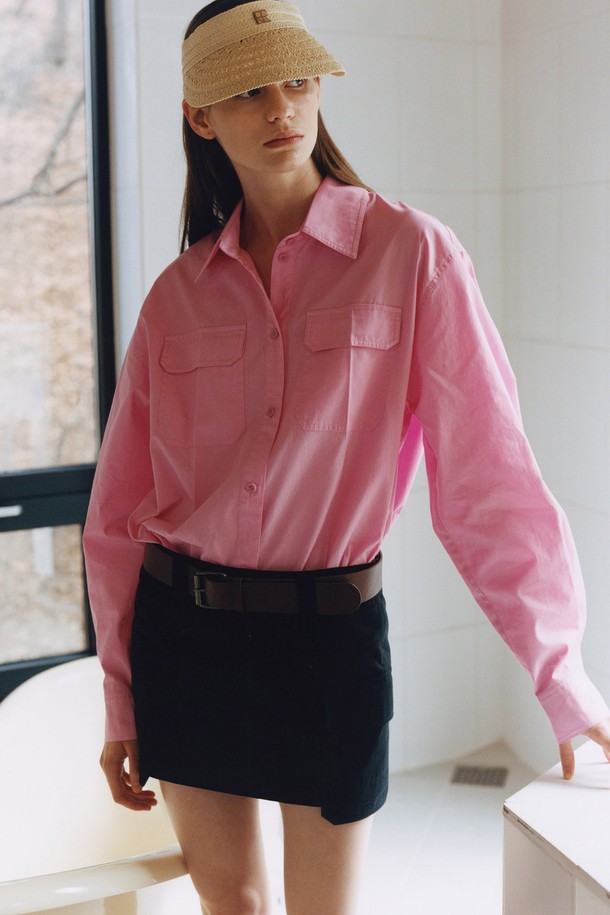 EN OR - 셔츠 - [22SS] TWO POCKET SHIRT - PINK