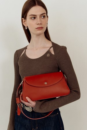 [22SS] OBLONG LEATHER BAG - RED