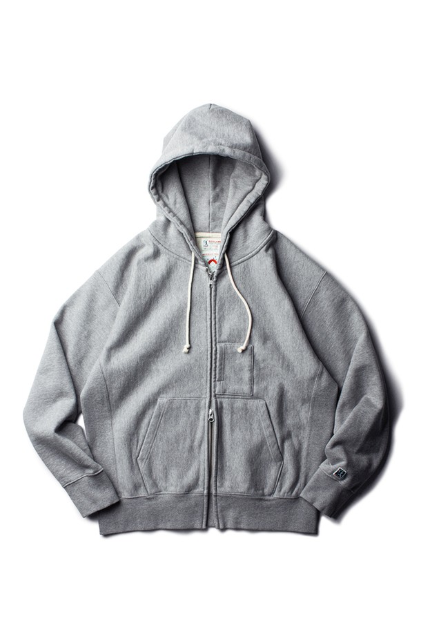 THE RESQ - 후디 - [THE RESQ] CLASSIC ZIP UP HOODIE - MELANGE GREY