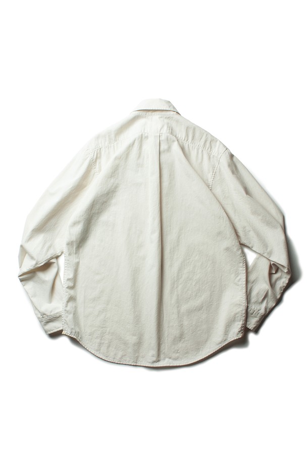 THE RESQ - 긴팔셔츠 - [THE RESQ] TWILL B/D SHIRT - VANILLA WHITE