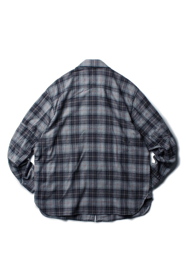 THE RESQ - 긴팔셔츠 - [THE RESQ] FLANNEL TEDDY SHIRT - GREY MIX