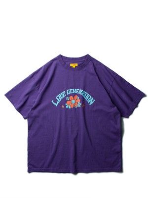 [THE RESQ] BIG SILHOUETTE GRAPHIC TEE - PURPLE(HIPPIE FLOWER)