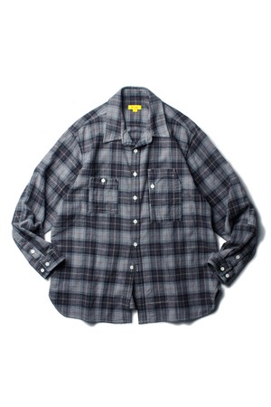 [THE RESQ] FLANNEL TEDDY SHIRT - GREY MIX