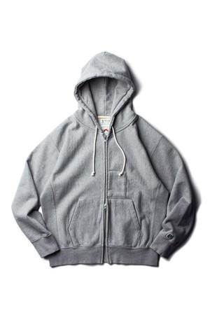 [THE RESQ] CLASSIC ZIP UP HOODIE - MELANGE GREY