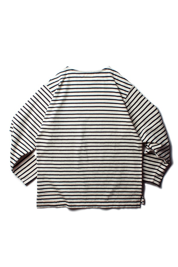 THE RESQ - 긴팔티셔츠 - POP STRIPED L/S TEE [IVORY]