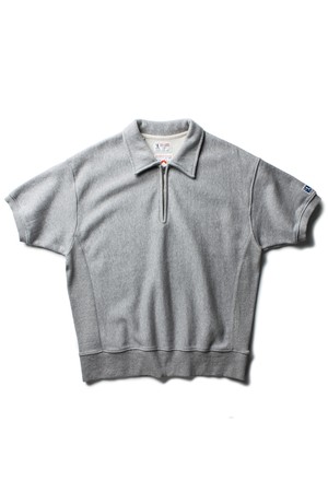 CLASSIC QUARTER ZIP H/S SWEATSHIRT [MELANGE GREY]