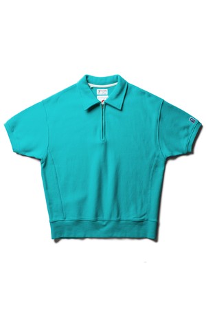 CLASSIC QUARTER ZIP H/S SWEATSHIRT [TURQUOISE BLUE]
