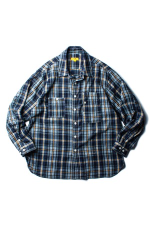 FLANNEL TEDDY SHIRT [NAVY BLUE]