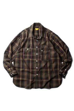 FLANNEL TEDDY SHIRT [OLIVE BROWN]