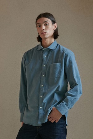 [PRODE SHIRT][레귤러] 피렌체 와이드 코듀로이 셔츠 (블루)