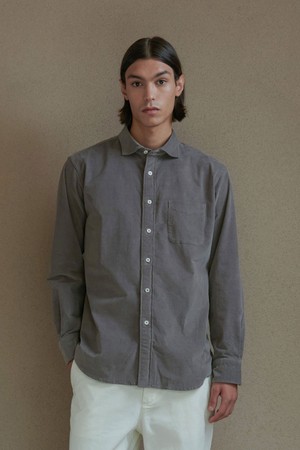 [PRODE SHIRT][레귤러] 피렌체 와이드 코듀로이 셔츠 (그레이)