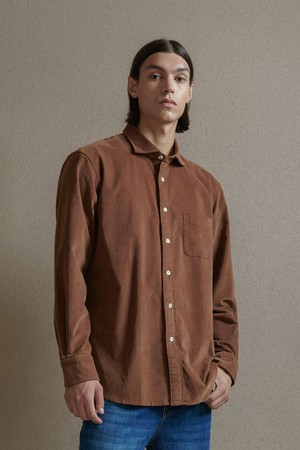 [PRODE SHIRT][레귤러] 피렌체 와이드 코듀로이 셔츠 (모카 브라운)