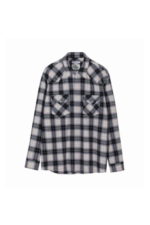 [PRODE SHIRT x MIJ] Damaged Western Check Shirt (Black)