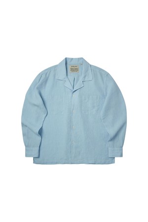 [PRODE SHIRT] 쿠반 오픈카라 린넨 셔츠 (스카이)