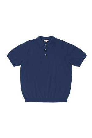 [PRODE SHIRT] 빈티지 린넨 피케 폴로 니트 (로열 블루)
