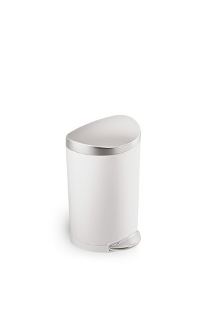 [심플휴먼] 디럭스 세미라운드 휴지통_10L_화이트 SPH-CW1867