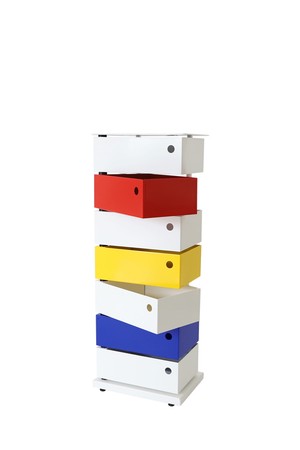 [Dottus] 도터스 7단 피봇 캐비넷 멀티컬러 / DOT-I.0630.01.MC