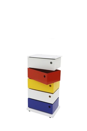 [Dottus] 도터스 5단 피봇 캐비넷 멀티컬러 / DOT-I.0631.01.MC