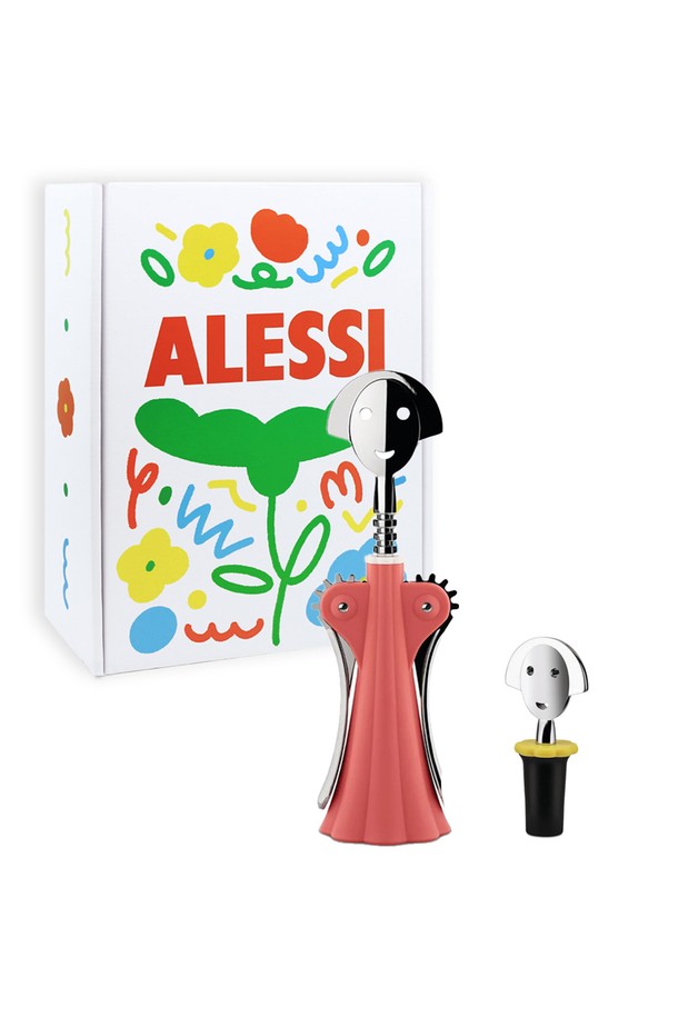 알레시 안나G + 안나 와인캡2 블랙 기프트 세트는 와인 오프너와 와인 스토퍼로 구성된 특별한 선물 세트입니다. 매력적인 발레리나를 모티브로 한 여성 피규어 디자인이 특징이며, 알레산드로 멘디니의 디자인으로 제작되었습니다. 와인 오프너는 움직이는 팔 디자인과 웃는 얼굴이 돋보이며, 와인 보관 기능도 제공합니다. 본 세트는 아연 합금, 플라스틱, 에틸렌-비닐 아세테이트 공중합체 등의 소재로 만들어졌으며, 블랙, 옐로우, 레드, 딥블루, 핑크의 다양한 컬러 옵션을 제공합니다. 알레시 콜라보레이션으로 제작되어 선물용으로도 손색없는 완벽한 아이템입니다.

