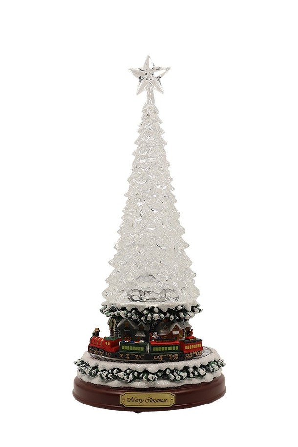 [FOCUSIS] 포커시스 LED_뮤직 미니어처 기차 아크릴 트리 / FOC-BR-84745는 크리스마스 분위기를 선사하는 인테리어 소품입니다. 투명한 아크릴과 플라스틱 소재로 제작되었으며, 테이블탑 사이즈로 공간을 덜 차지합니다. LED 조명과 음악 재생 기능이 탑재되어 환상적인 분위기를 연출하며, 회전하는 기차와 트리 디자인이 특징입니다. 배터리 작동 방식이며, 회전하는 캐롤 뮤직박스와 오로라 같은 LED 조명이 따뜻한 느낌을 더합니다. 하단부 기차 순환으로 시각적인 즐거움을 선사합니다.
