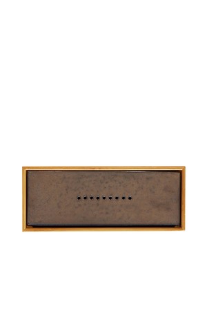 [브라운즈] 덤벙 사각 도자기 & 대나무 차판