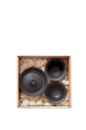 [브라운즈] 시그니처 쾌객배 도자기 다구 패키지, 블랙