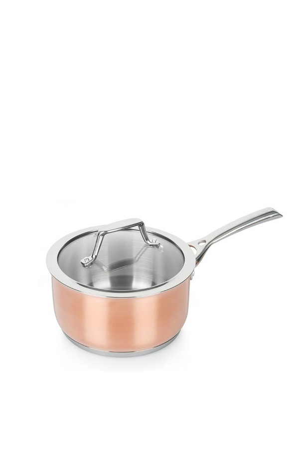 [BRK] 모던쉐프 코퍼 통3중 동냄비 편수 16cm는 구리, 알루미늄, 스테인레스 스틸 3중 구조로 제작되어 뛰어난 열전도율과 균일한 열 전달을 자랑합니다. 코퍼(구리)와 실버 색상의 세련된 조화가 돋보이며, 프렌치 요리, 소스 요리 등 다양한 요리에 활용 가능합니다. 인체공학적 손잡이, 내부 용량 표시, 강화유리 뚜껑으로 사용 편의성을 높였으며, 내부는 스테인레스 스틸, 외부에는 구리 소재 반티지 마감으로 고급스러움을 더했습니다. 화학 코팅 없이 인체에 무해한 소재를 사용하여 안심하고 요리할 수 있으며, 조리 시간 단축과 영양소 손실 최소화, 섬세한 온도 조절이 가능합니다.
