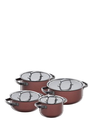 [WMF] 퓨전테크 제노 냄비 4종 세트 로즈쿼츠(16H,20L,20H,24L)