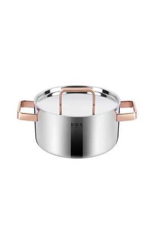 [BRK] 로즈골드 통5중 스테인리스 스틸 양수 냄비 20cm