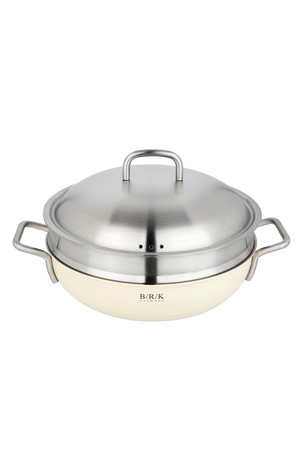 [BRK] 노르딕 통5중 WOK 30cm 크림 화이트(스티머 포함)