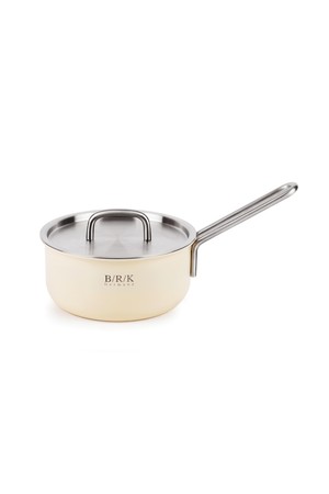 [BRK] 노르딕 통5중 316 스텐 낮은 편수냄비 18cm 크림 화이트