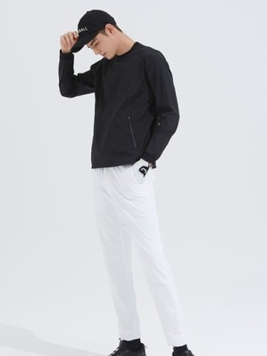 [화이트볼] 남성 기능성 라운드넥 바람막이 BK_WB21FAMJ01BK-a