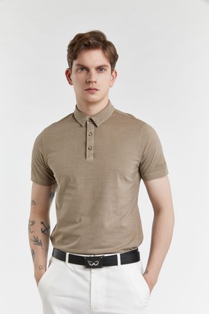 [화이트볼] 남성 가먼트 다잉 빈티지 티셔츠 BE_WB22SUMT04BE_BEIGE-a