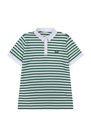 [화이트볼] 스트라이프 베이직 여성 골프 티셔츠 GN_WB24SUWT03GN_GREEN-a