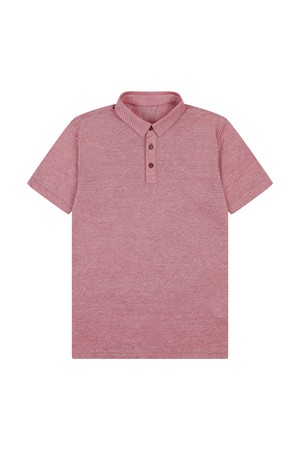 [화이트볼] 린넨/폴리 PQ 남성 골프 티셔츠 RD_WB24SUMT08RD_RED-a